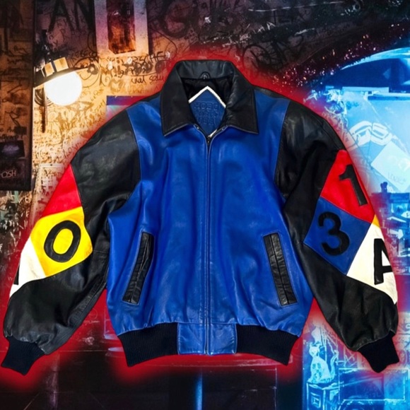 💎ViNTaGe💎 MiCHaeL HoBaN’s NoRTH BeaCH 🏝 LeaTHeR Co HaZMat JaCKeT ☢️🧥 - Picture 2 of 3